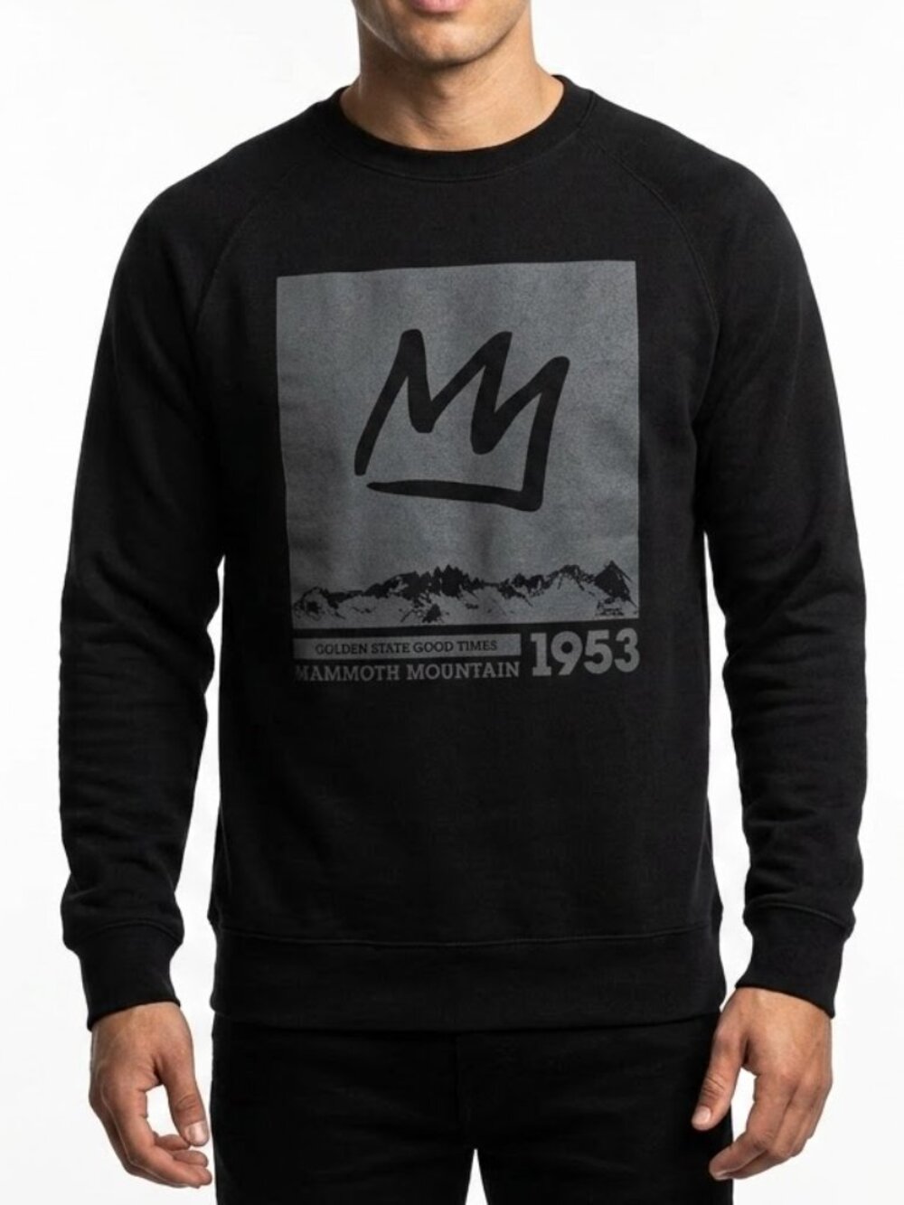MAMMOTH MOUNTAIN Crown Logo Graphic Sweatshirt Black L